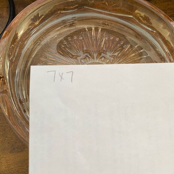 Vintage collectible 1970’s glass imprinted ashtray 7x7 - Picture 7 of 7